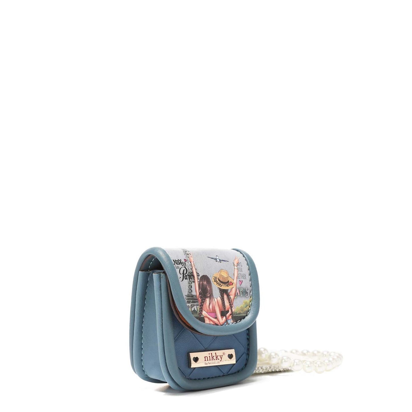 LLAVERO CON PORTA AUDIFONOS Y PULSERA DE PERLAS NIKKY